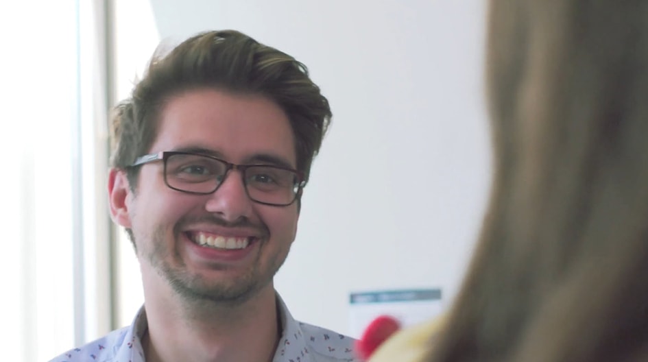 Two people having a conversation