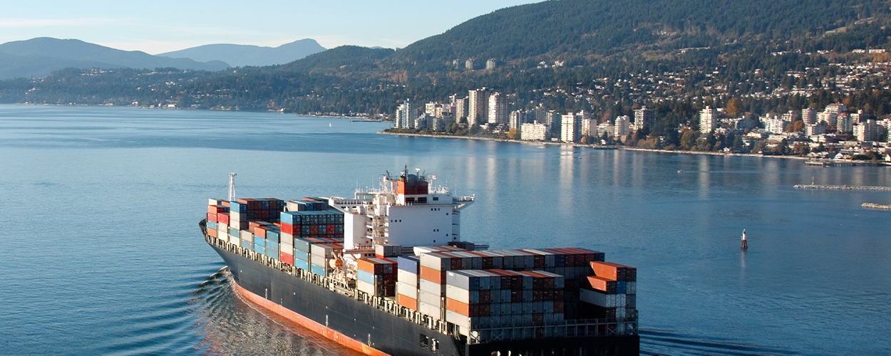 vue aérienne d'un cargo